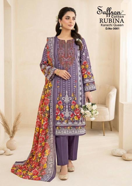 Saffron rubina vol-3 dress materials wholesale whats up numbers